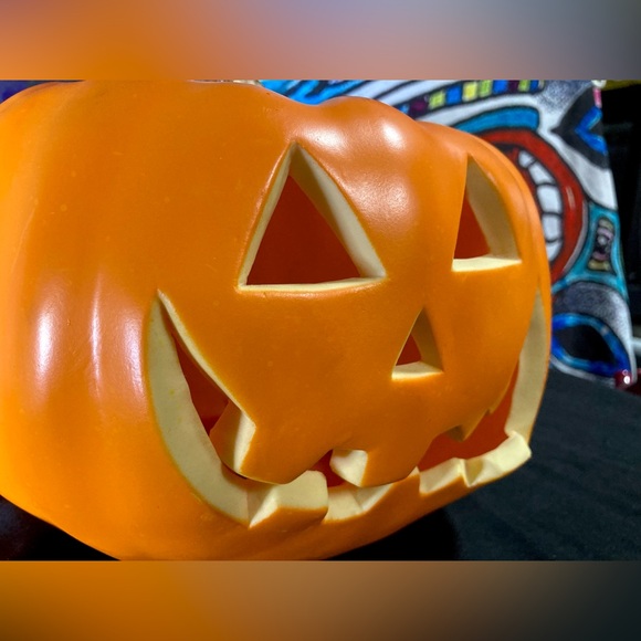 Vintage Pumpkin Jack O Lantern Lighted Halloween Fall Decor 6.5" - Picture 13 of 14